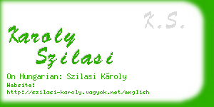 karoly szilasi business card